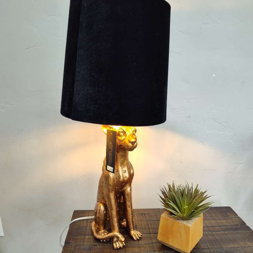 Rachel Zoe cheetah table lamp