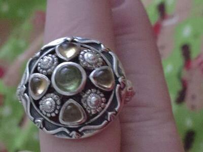 india ring Authentic gems extremly rare 9.5 size