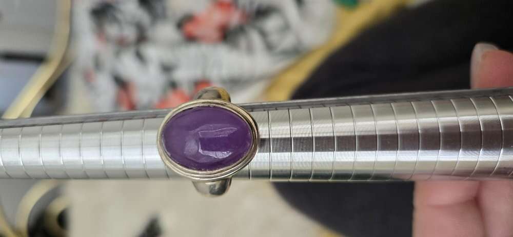 Natural Amethyst size 9 Gemstone with 925 Sterling