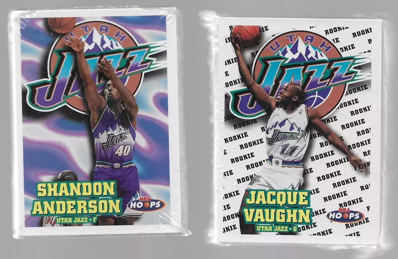 1997-98 NBA Hoops # 201 Jacque Vaughn Utah Jazz RC Rookie Basketball 50 Cards