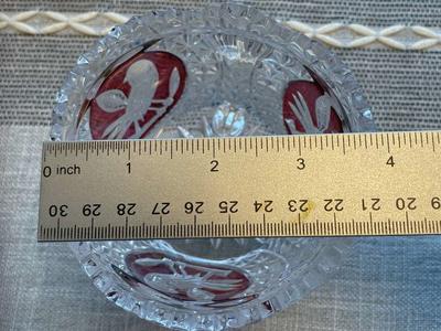 Hofbauer The Red Byrdes footed/lidded candy dish