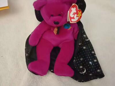 Millieium TY Baby Bear with tags and hat and cape