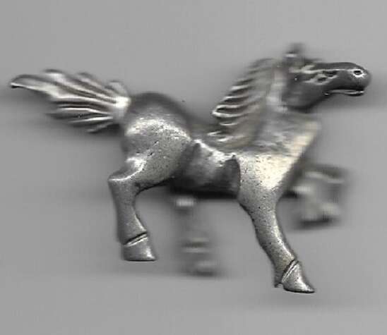 2.25 X 1.5 Pewter Horse Figurine with Case