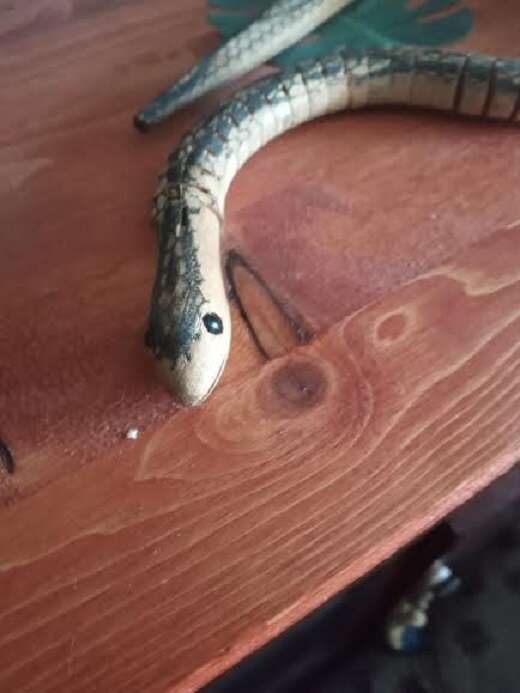 HOMEMADE WOODEN SNAKE