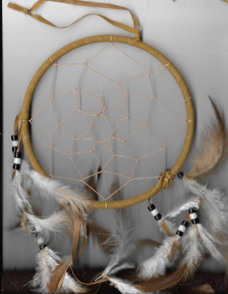 HANDMADE HAWK FEATHER DREAMCATCHER