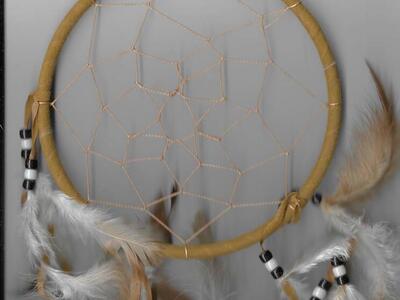 HANDMADE HAWK FEATHER DREAMCATCHER