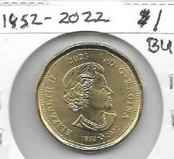 CANADIAN COINS LOT OF 9 COINS 1 C, 5 C, 10 C, DOLLAR 1967-2022