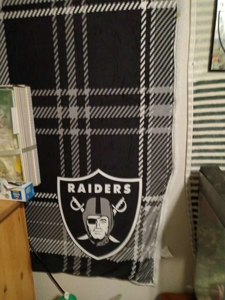 Las Vegas Raiders NFL Pegasus 50"x60" Repeat Tonal Logo Fleece Throw Blanket