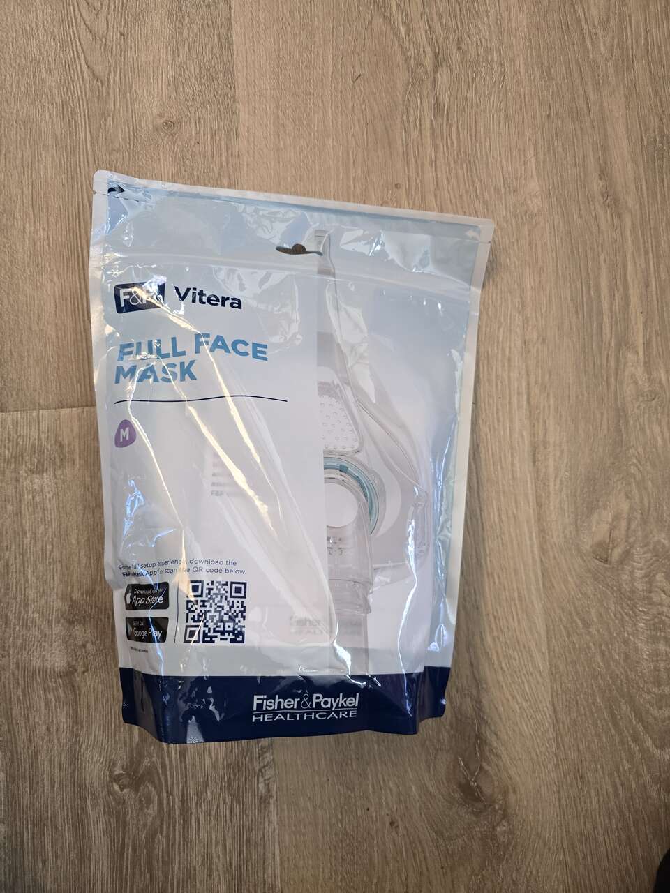 CPAP F&P Vitera Full Face Mask Medium size VIT1MA (with optional Headgear)