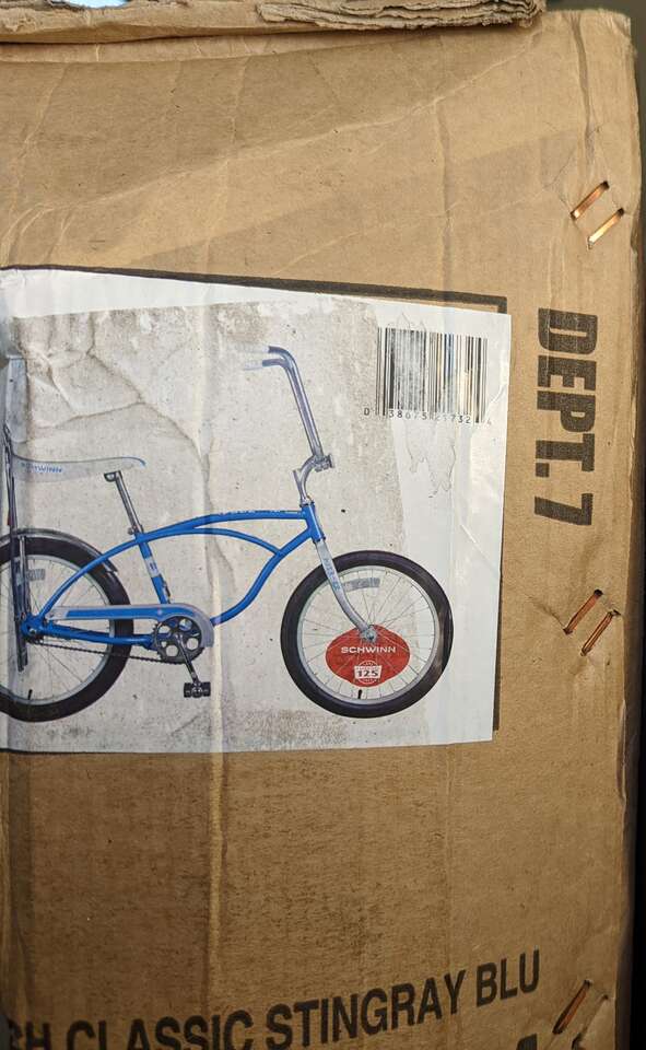 Schwinn bike/bicycle/stingray new in the box/lowrider