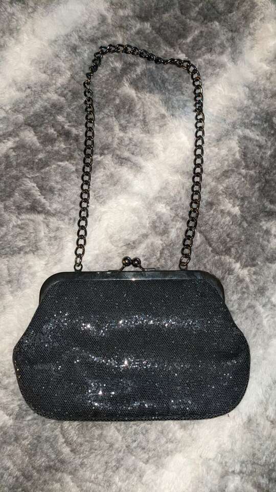 Express Evening Bag Clutch Micro Sequined Snap Clo