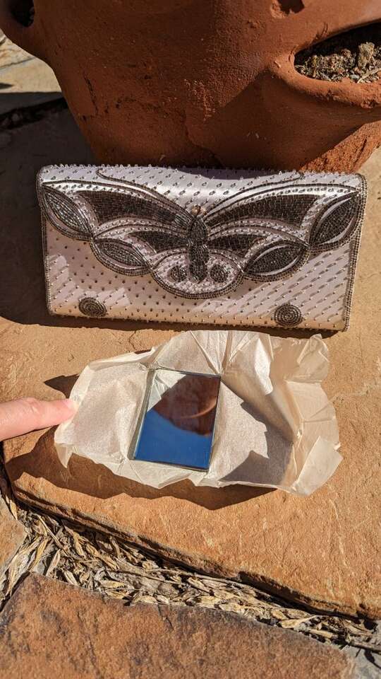 Vintage Beaded Clutch by IIYAMA Butterfly in Golde