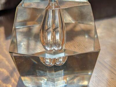 Petite, Mid-Century Modern, faceted crystal "Orchi