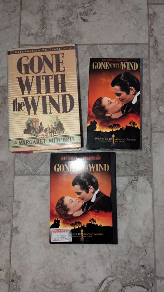 Gone with the Wind 1964 Book, VHS & DVD Bundle by