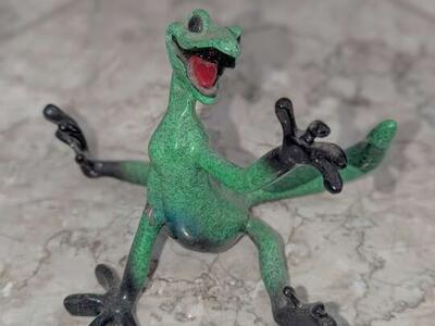 Kitty’s Critters Howdy Gecko Figurine 2003 Vintage