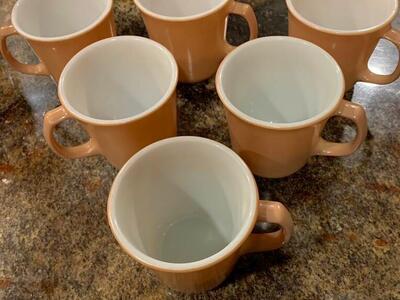 10 Vintage Corning /Corelle Milk Glass Cups
