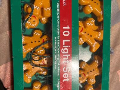 Kurt Adler Christmas Gingerbread Lights.