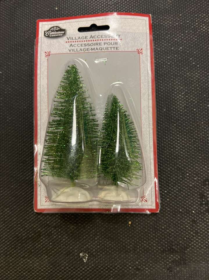 Mini Trees For Christmas Villages. Accessories