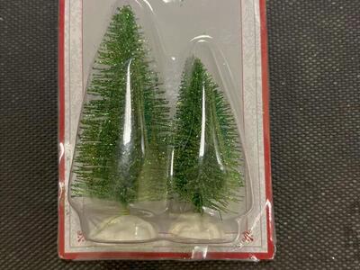 Mini Trees For Christmas Villages. Accessories