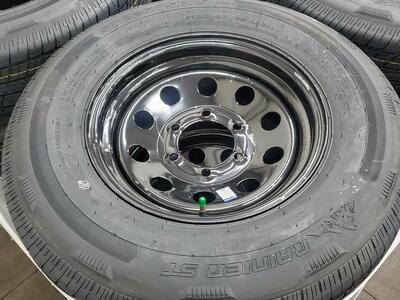 225 75 15 6 Lug Tire and Rim, Spare Tire, Trailer Spare Tire