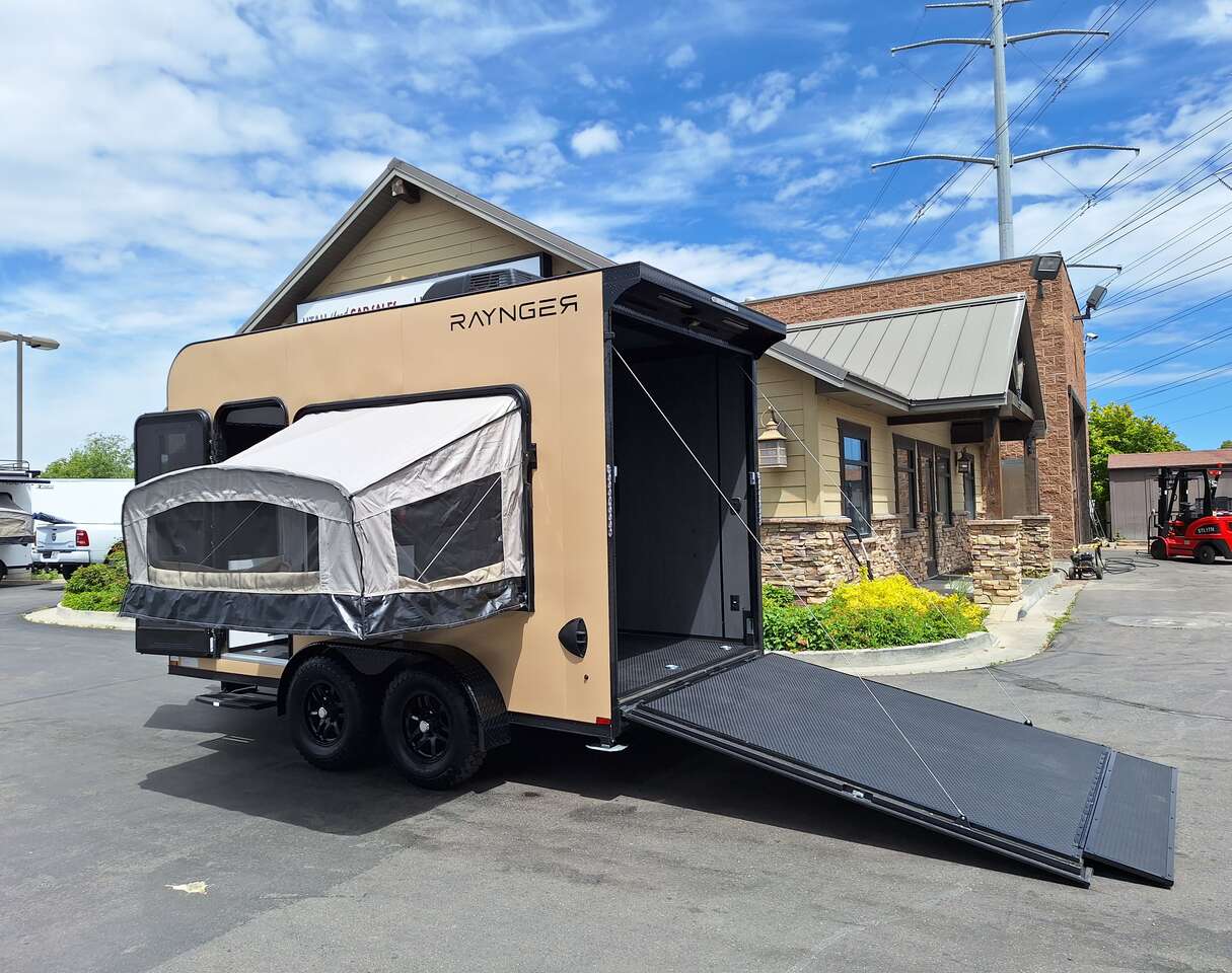 7x13 Off Road Toy Hauler Camper Enclosed UTV/ATV Pkg, Insulated, A/C, Heat RAYNGER 2025