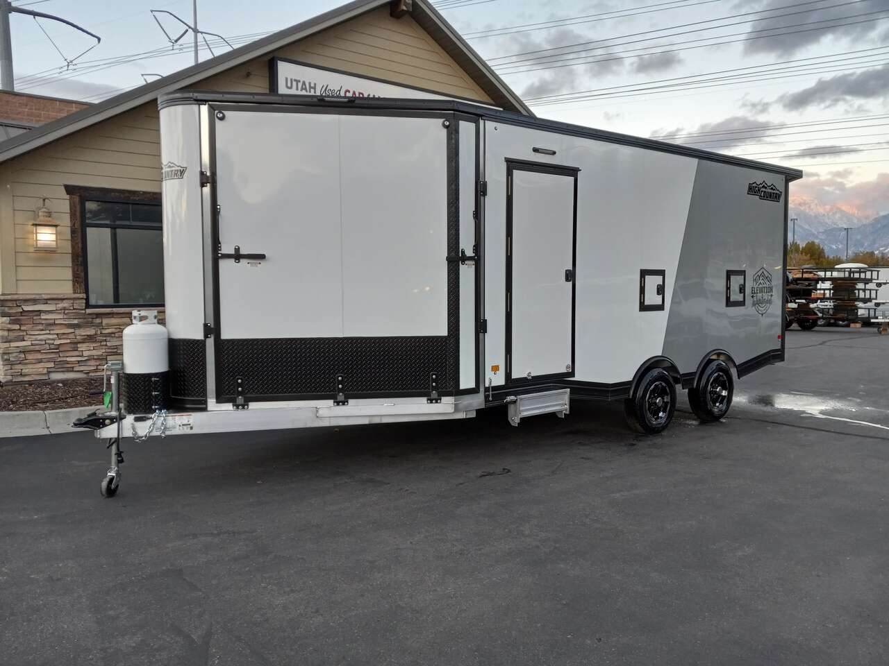 8x18 / 8.5x18 10K Toy Hauler Travel Trailer UTV/Snow Enclosed All Aluminum High Country High Country