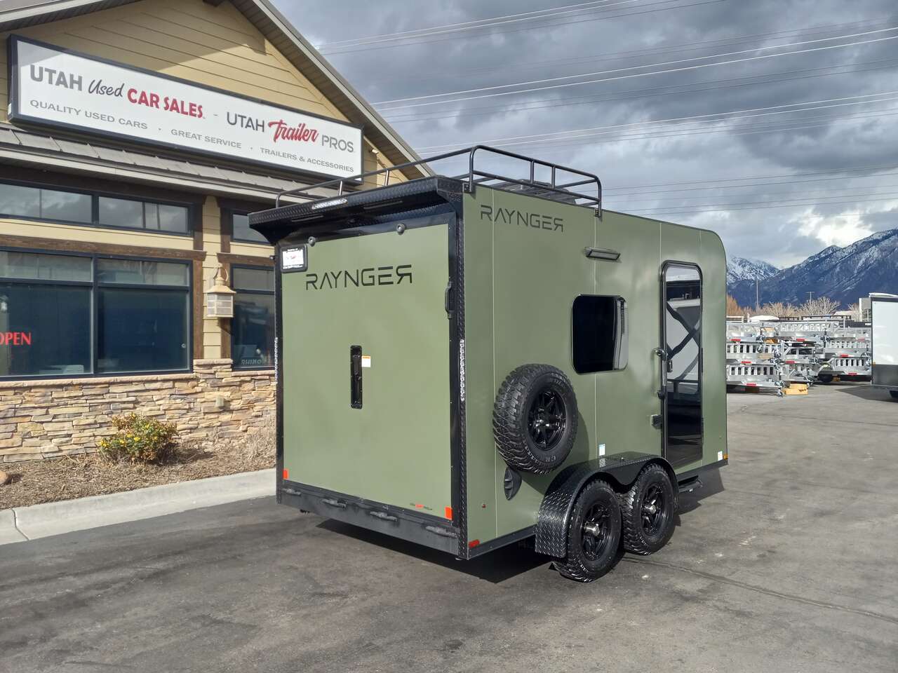 Raynger 7x13 Off Road Toy Hauler Camper Enclosed UTV/ATV Pkg, Insulated, A/