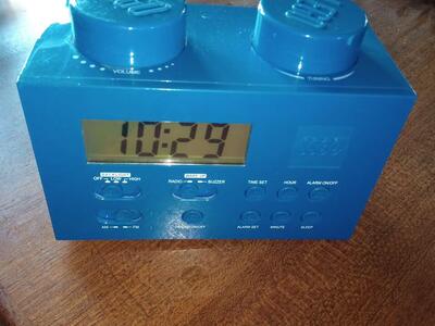 Lego portable clock radio
