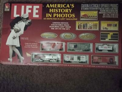 Life-Like HO LIFE MAGAZINE America's History in Photos Train Set NEW, SEALED in BOX