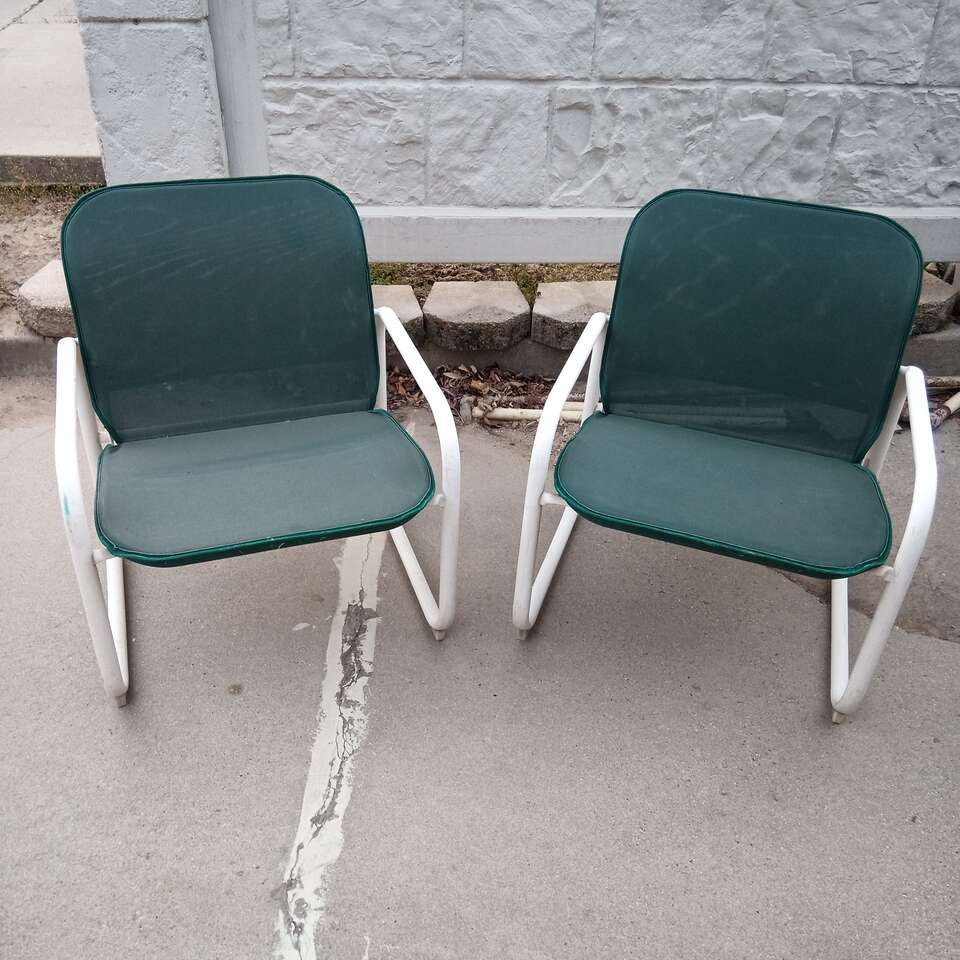 Pair of Vintage, Mid-Century Samsonite patio chairs