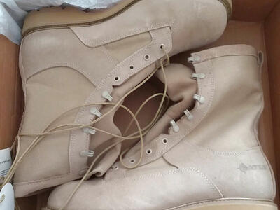 New Bates Work Boots Size 13.5 XW 13-1/2 Tan 13.5XW Gore-Tex Army Combat