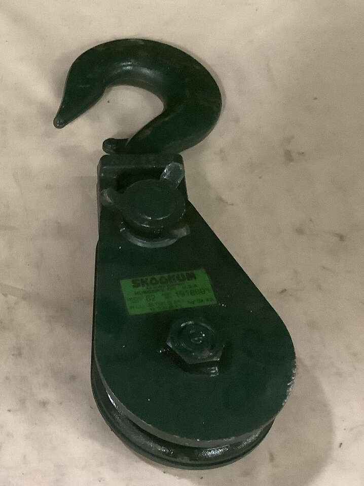 Skookum Snatch Block/Tackle Model No 62 P/N 1918001 20/12 Ton Capacity 9/16 Rope