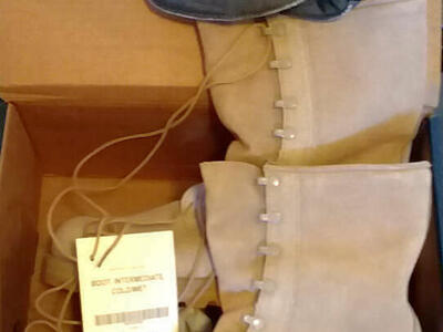 New Wellco Work Boots Size 14 XW Tan 14XW Cold Weather Army Combat ICW