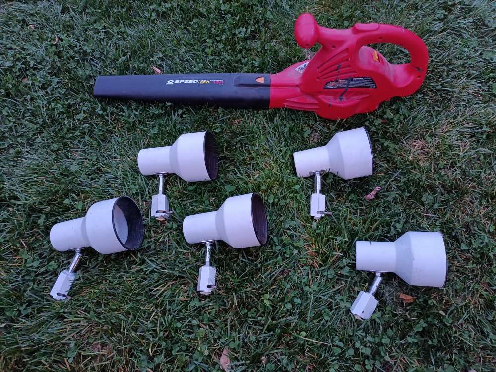 White Track Light Fixture Cylinder & Power Blower