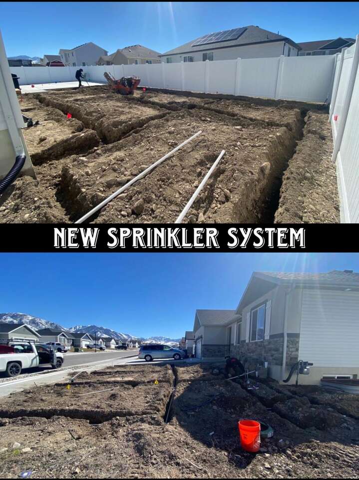 Sprinkler Installation, Sod Installation, Grading, Planting, and More!