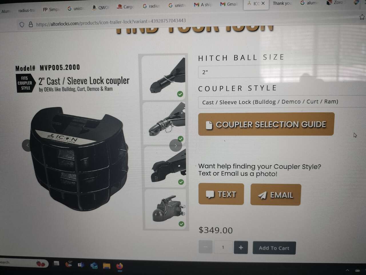 Altor ICON Trailer Hitch Lock (MVP005.2000)