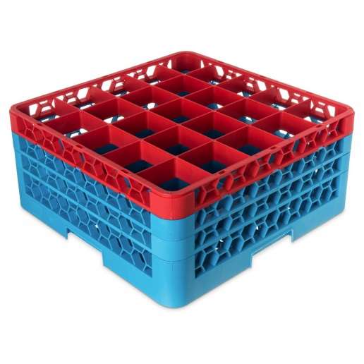 Glass Dishwashing Rack - 25 Compartment