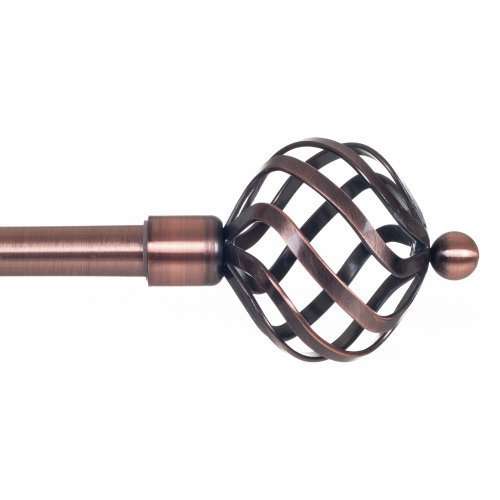 NEW Twisted Sphere Curtain Rod • 62” - 144”