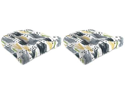 NEW (2) Outdoor Wicker Chair Cushions • See Desc