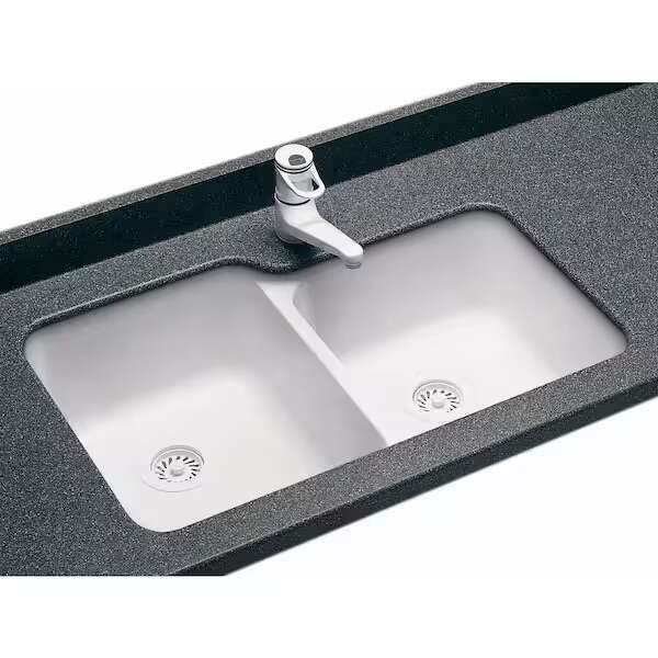 Undermount Kitchen Sink - 50/50 Double Bowl