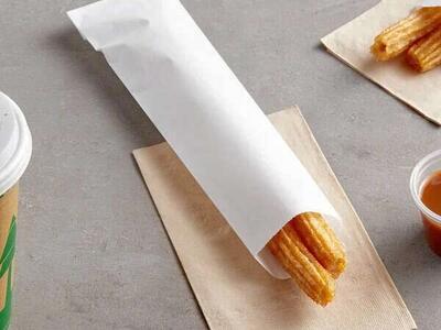 (2000) White Kraft Bag - Silverware/Churro/Bakery
