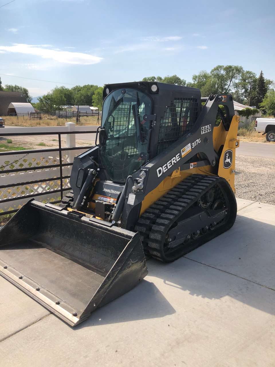 Track skid steer loader for rent. Huge power, enclosed cab and hand controls. Very nice