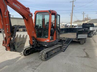 Spring Promo! Medium sized mini excavator for rent. Great size. Combine with 7x14 dump trailer
