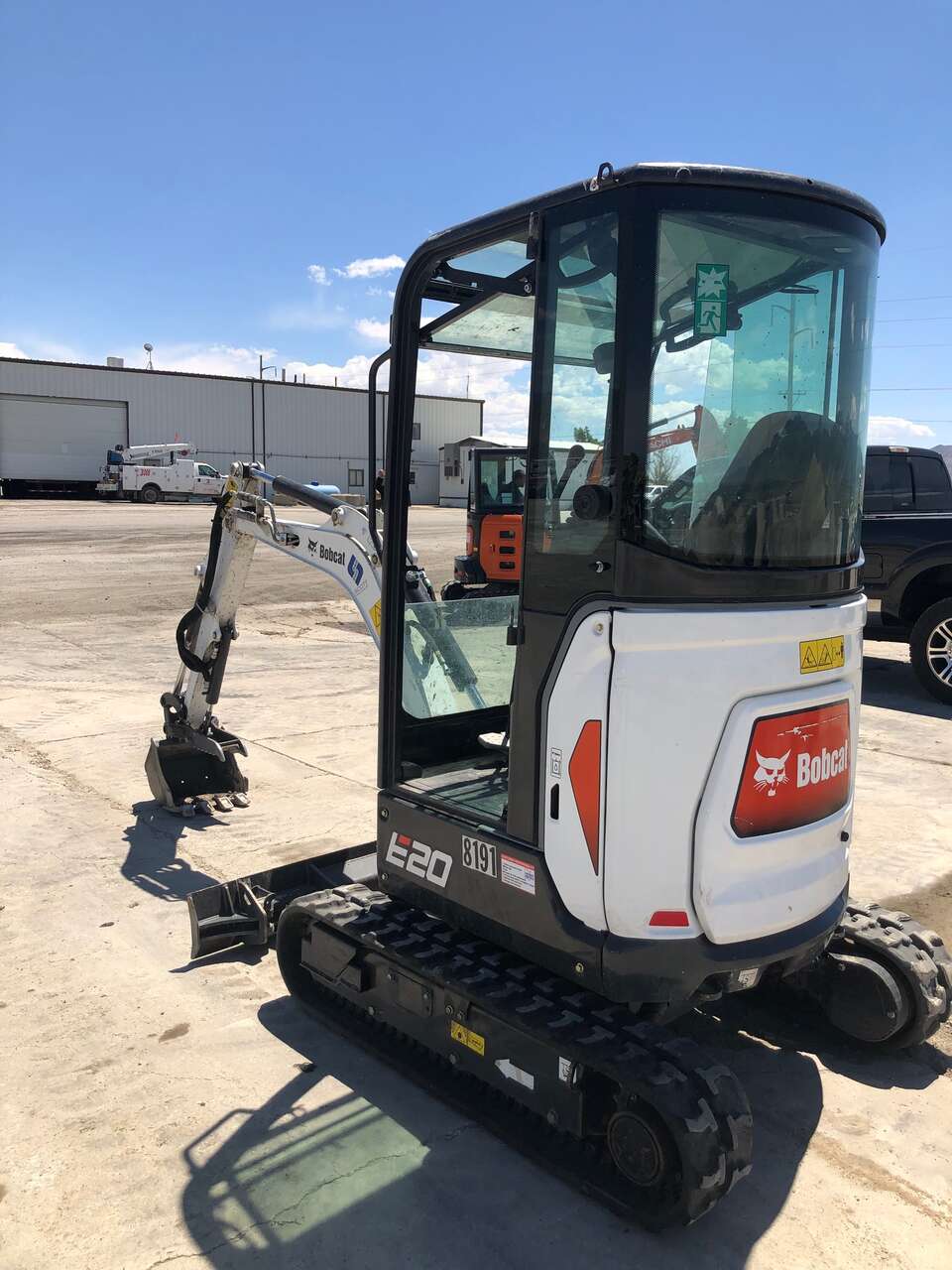 Small mini excavator for rent. Fits through narrow gates, only 39 in wide.