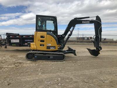 Mini excavator for rent, add dump trailer for killer combo!