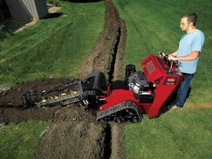 Toro walk behind trencher for rent