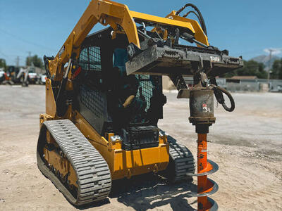 Skid Steer Auger Attachment Rental – Multiple Sizes Available