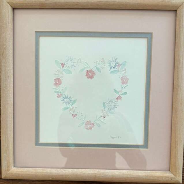 Floral Heart Watercolor by Abigail