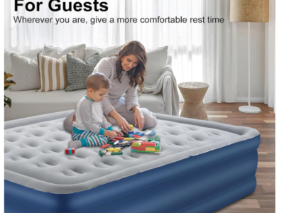New in box Queen Air Mattress with Built in Pump