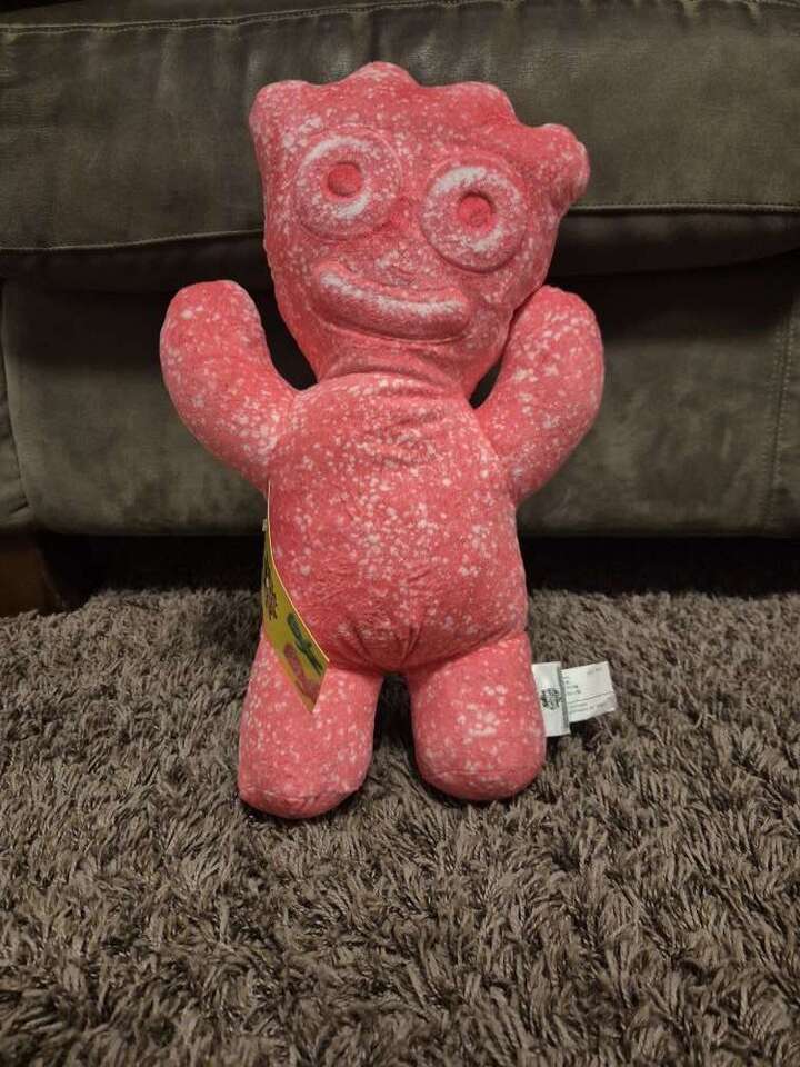 New Pink Sour Patch Kids plushy